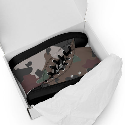 American WW2 Marine Experimental CAMO Men’s high top canvas shoes - Mens High Top Canvas Shoes