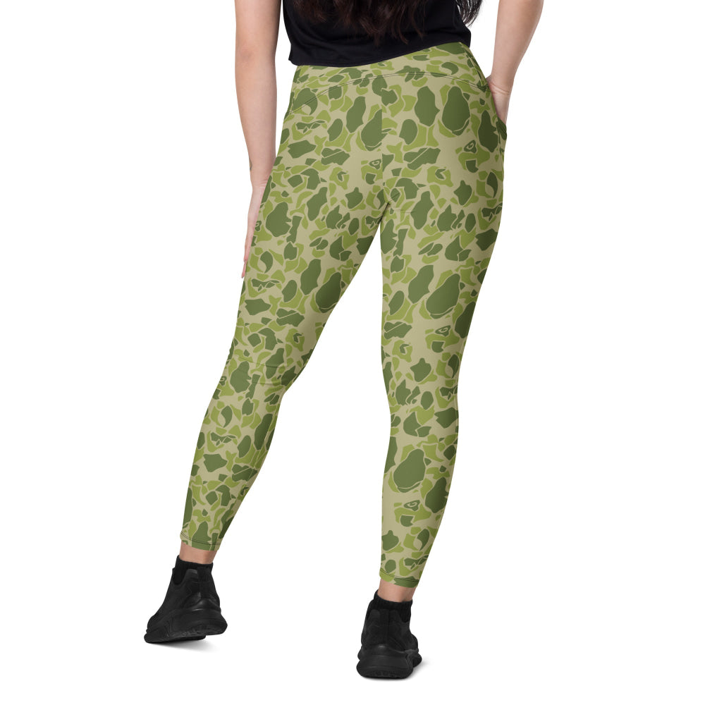 American WW2 Parachute CAMO Leggings with pockets - Womens With Pockets