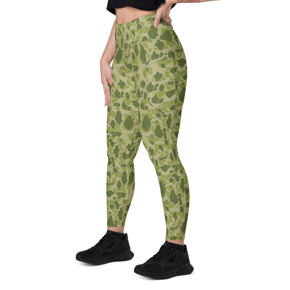 American WW2 Parachute CAMO Leggings with pockets - Womens With Pockets