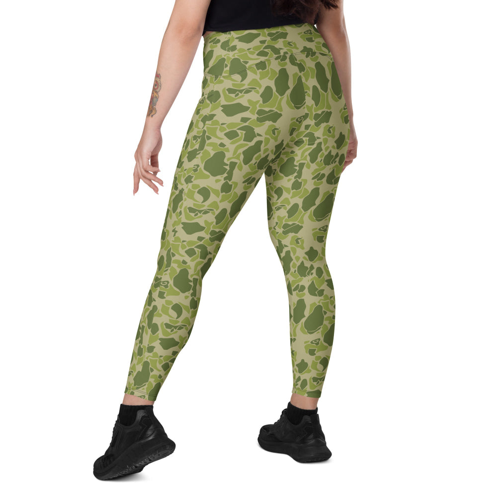 American WW2 Parachute CAMO Leggings with pockets - Womens With Pockets