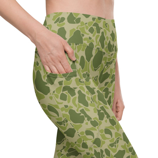 American WW2 Parachute CAMO Leggings with pockets - Womens With Pockets