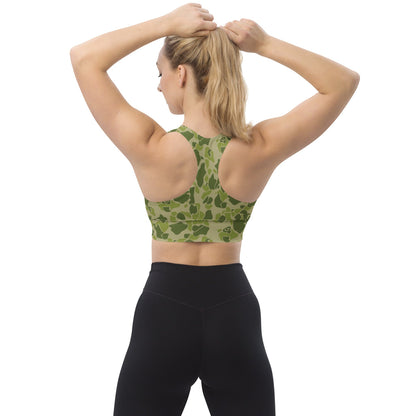 American WW2 Parachute CAMO Longline sports bra - Womens Sports Bra