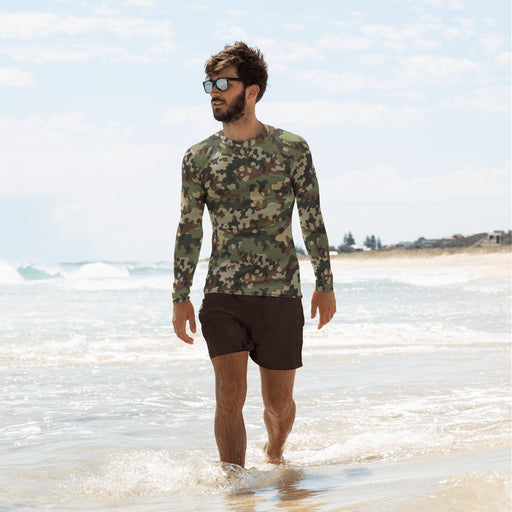 Amoeba Alpine Fleck Heritage CAMO Mens Long-Sleeve Rash Guard - XS - LS