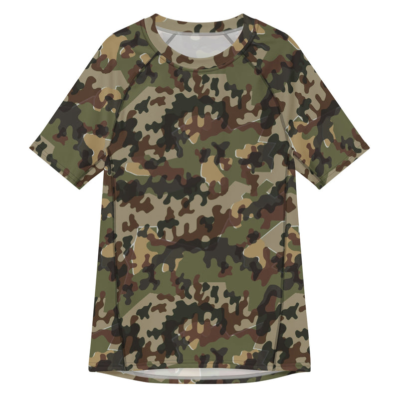 Amoeba Alpine Fleck Heritage CAMO Mens Short-Sleeve Rash Guard - 2XS - SS