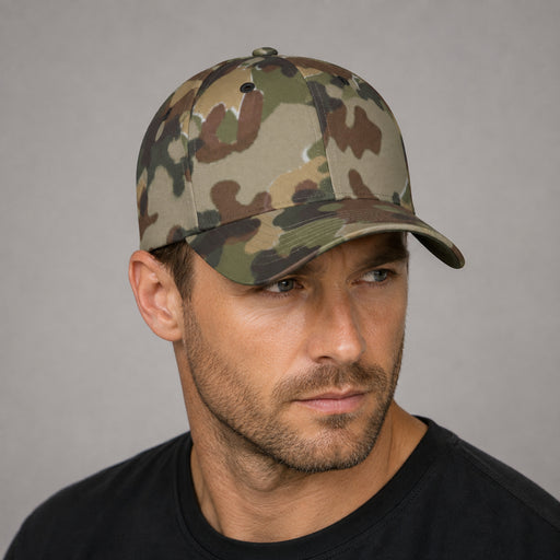 Amoeba Alpine Fleck Heritage CAMO Snapback Ball Cap - U / White - Head