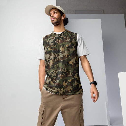 Amoeba Alpine Fleck Heritage CAMO Unisex Basketball Jersey - 2XS