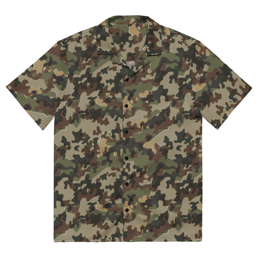 Amoeba Alpine Fleck Heritage CAMO Unisex Short-Sleeve Button Shirt - 2XS - Button-Up