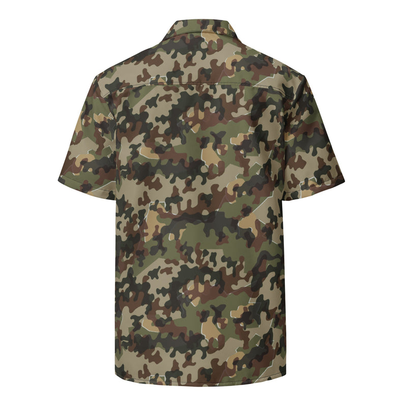 Amoeba Alpine Fleck Heritage CAMO Unisex Short-Sleeve Button Shirt - Button-Up