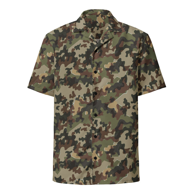 Amoeba Alpine Fleck Heritage CAMO Unisex Short-Sleeve Button Shirt - Button-Up