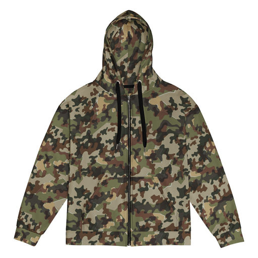 Amoeba Alpine Fleck Heritage CAMO Unisex Zip Hoodie - 2XS