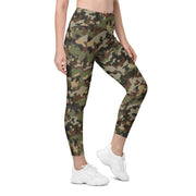 Amoeba Alpine Fleck Heritage CAMO Womens Leggings with Pockets - 2XS - Women