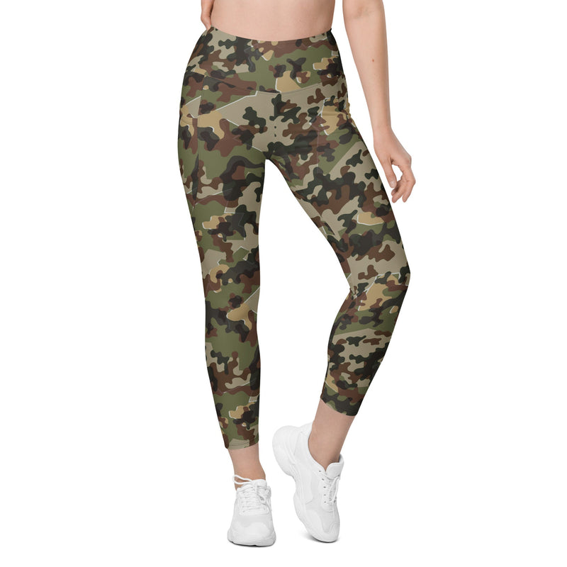 Amoeba Alpine Fleck Heritage CAMO Womens Leggings with Pockets - Women