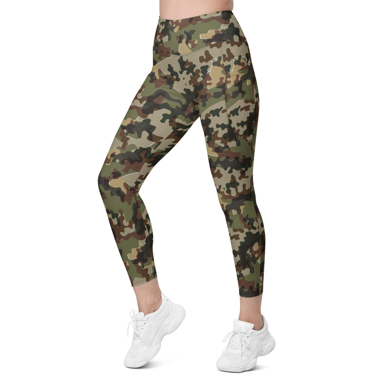 Amoeba Alpine Fleck Heritage CAMO Womens Leggings with Pockets - Women