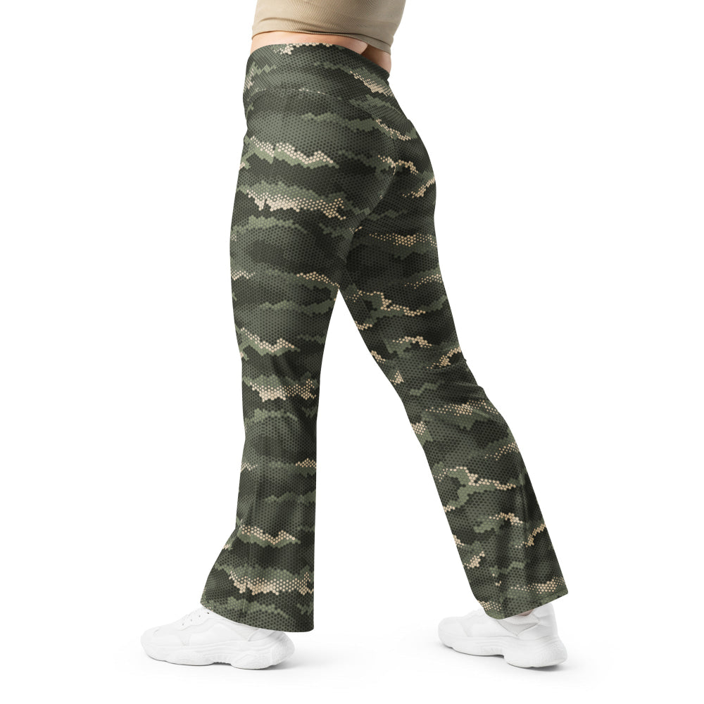 Anaconda Hexagon CAMO Flare leggings - Womens Leggings