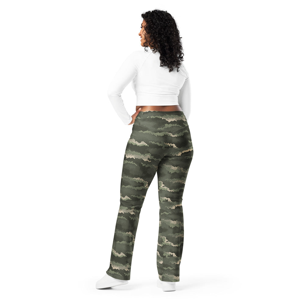 Anaconda Hexagon CAMO Flare leggings - Womens Leggings