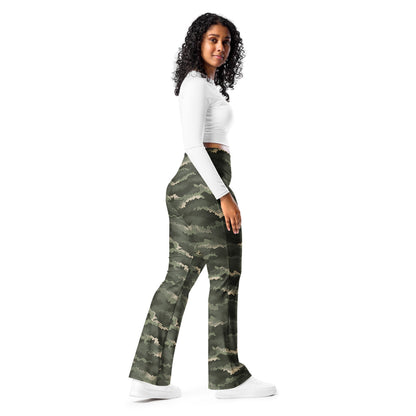 Anaconda Hexagon CAMO Flare leggings - Womens Leggings