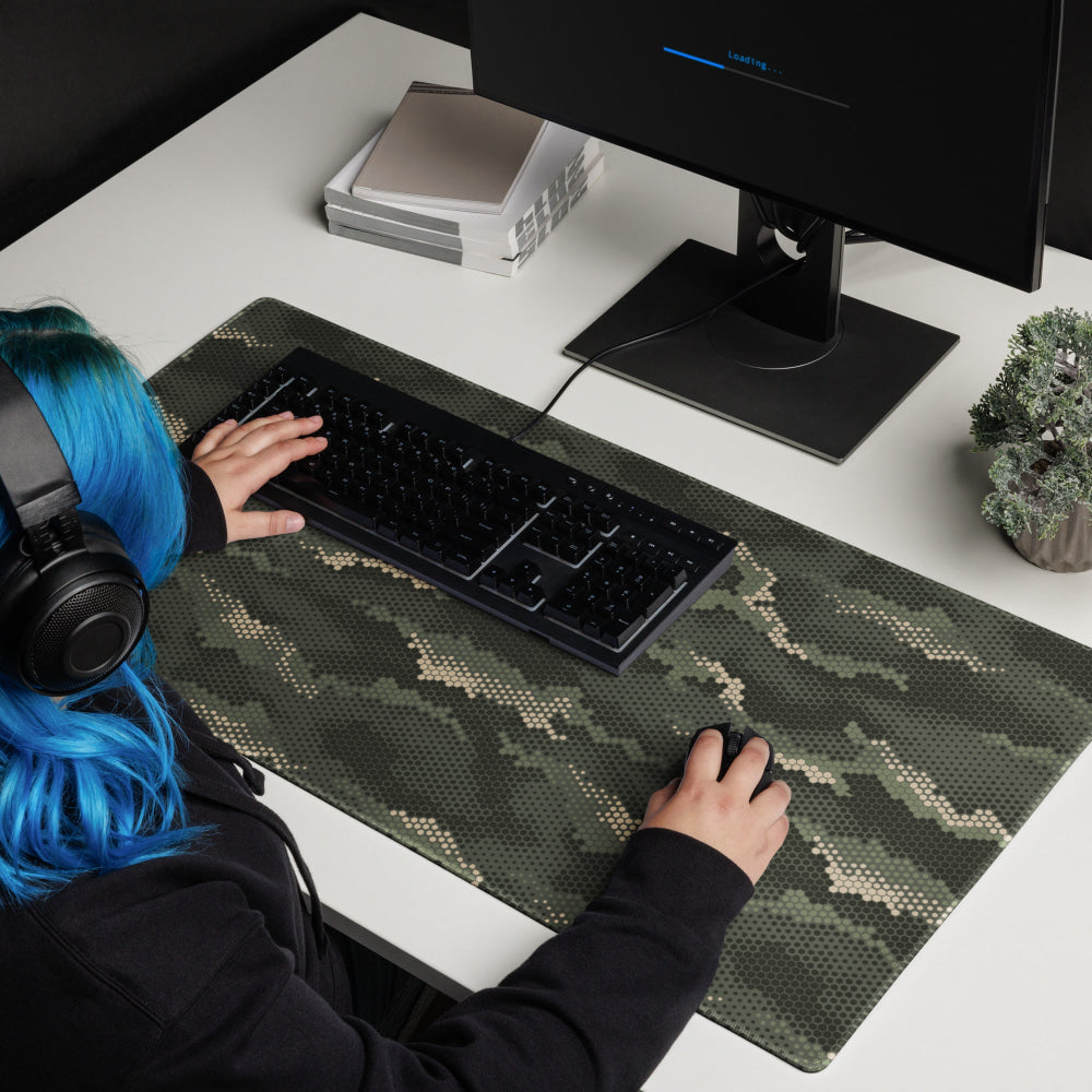 Anaconda Hexagon CAMO Gaming mouse pad - 36″×18″ - Mouse Pad