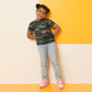 Anaconda Hexagon CAMO Kids crew neck t-shirt