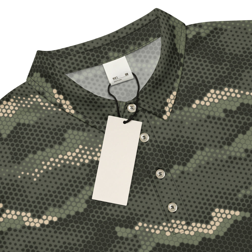 Anaconda Hexagon CAMO Men’s slim fit polo - Mens Slim Fit Polo