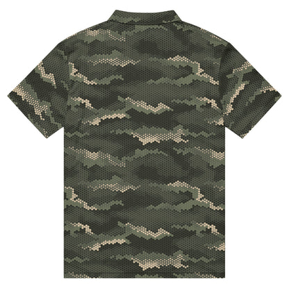 Anaconda Hexagon CAMO Men’s slim fit polo - Mens Slim Fit Polo