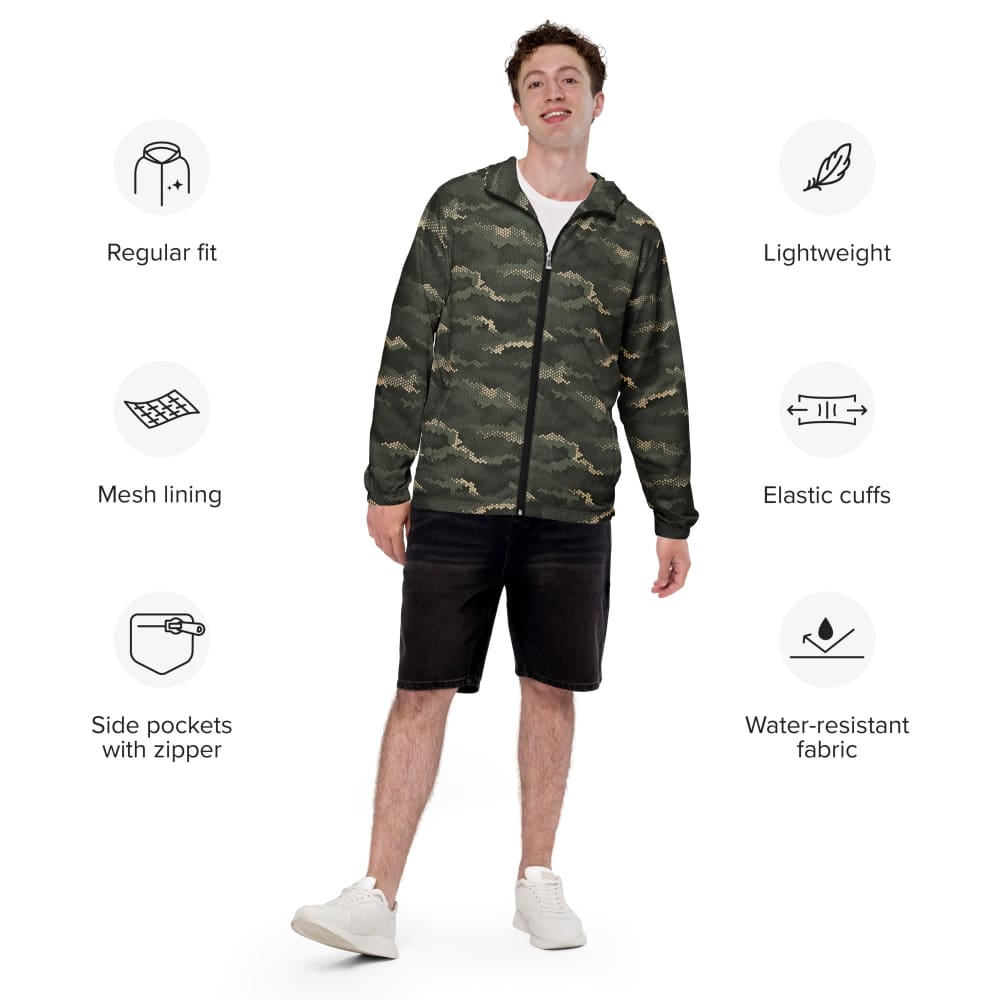 Anaconda Hexagon CAMO Men’s windbreaker - Mens Windbreaker