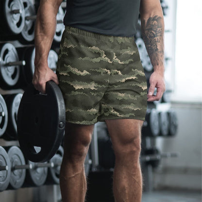 Anaconda Hexagon CAMO Unisex Athletic Long Shorts - 2XS