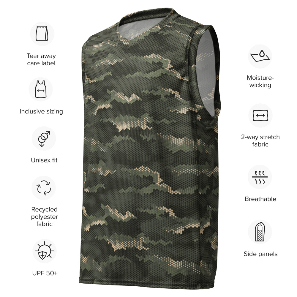 Anaconda Hexagon CAMO unisex basketball jersey - Unisex Basketball Jersey