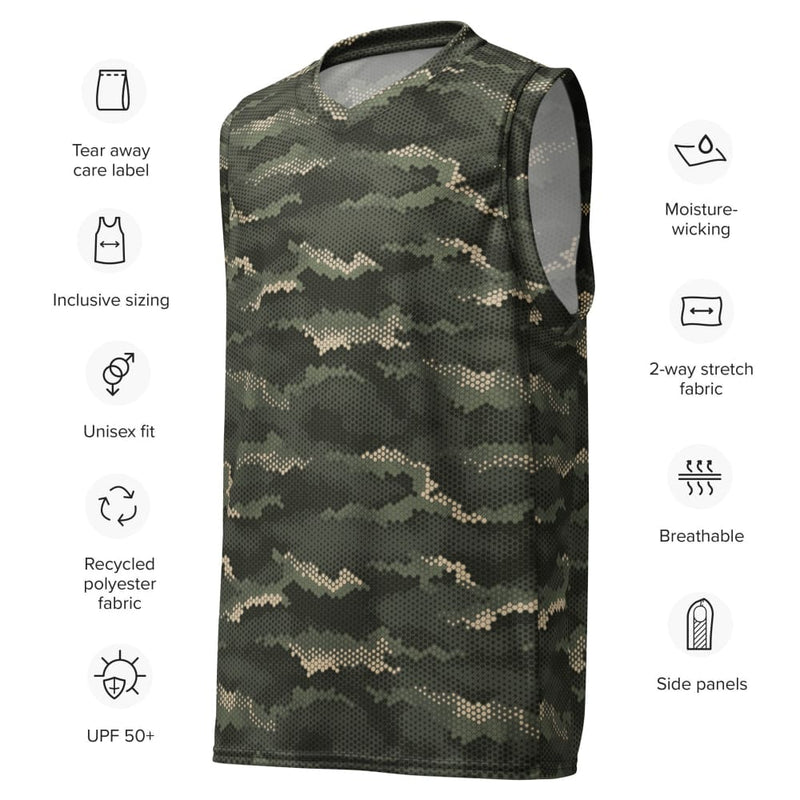 Anaconda Hexagon CAMO unisex basketball jersey