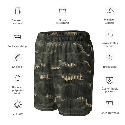 Anaconda Hexagon CAMO Unisex mesh shorts - Mesh Shorts