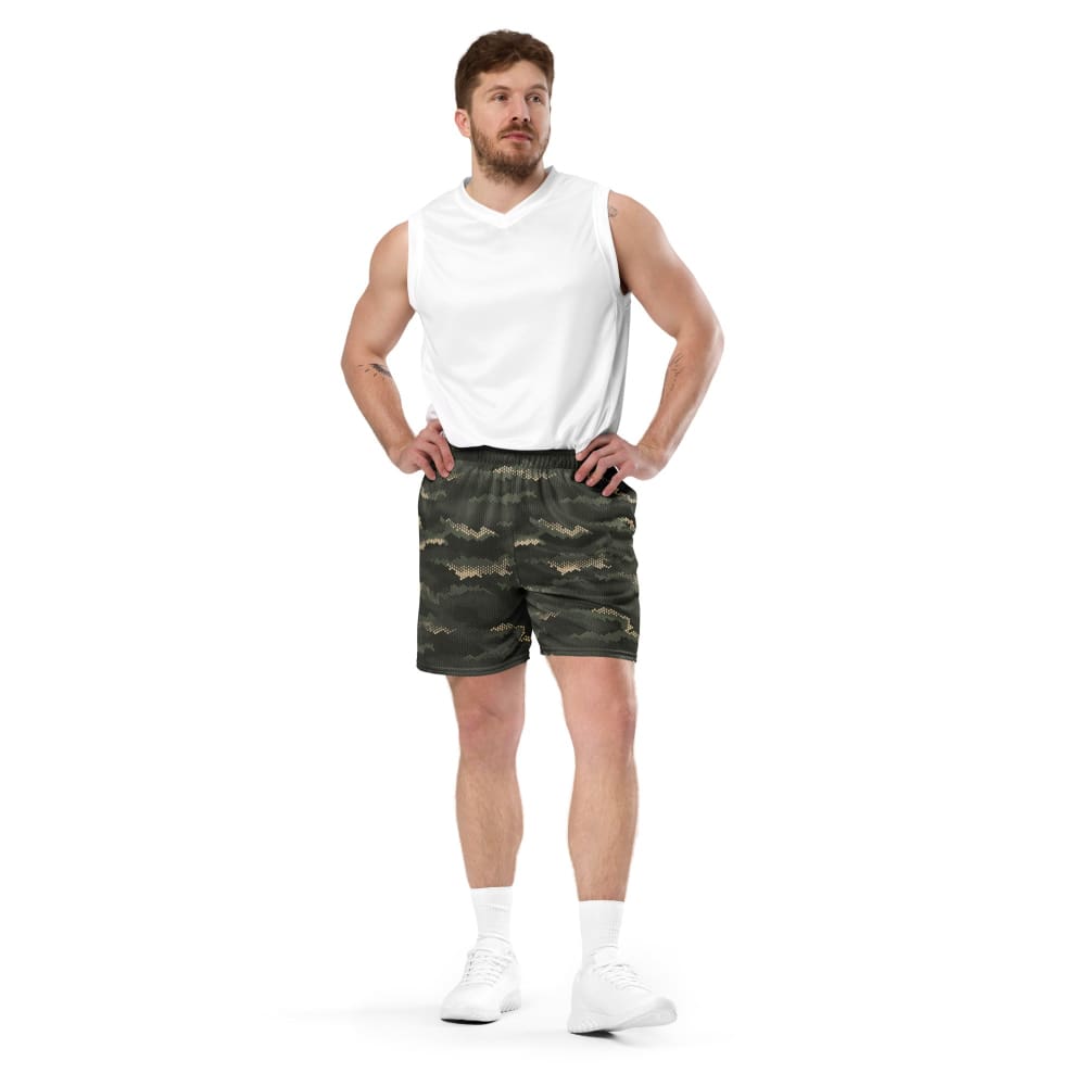 Anaconda Hexagon CAMO Unisex mesh shorts