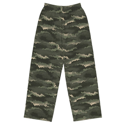 Anaconda Hexagon CAMO unisex wide-leg pants - 2XS