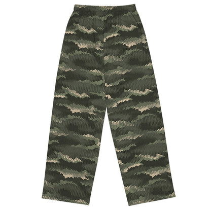 Anaconda Hexagon CAMO unisex wide-leg pants - Unisex Wide-Leg Pants