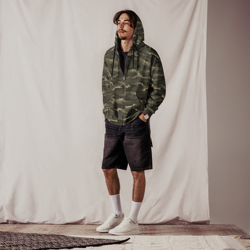 Anaconda Hexagon CAMO Unisex zip hoodie - Zip Hoodie