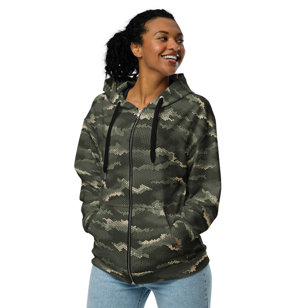 Anaconda Hexagon CAMO Unisex zip hoodie - Zip Hoodie