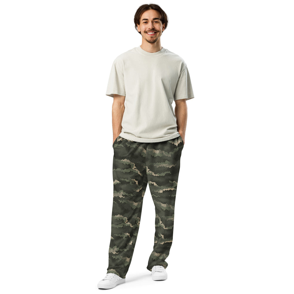 Anaconda Hexagon CAMO Wide-leg joggers - Unisex Joggers