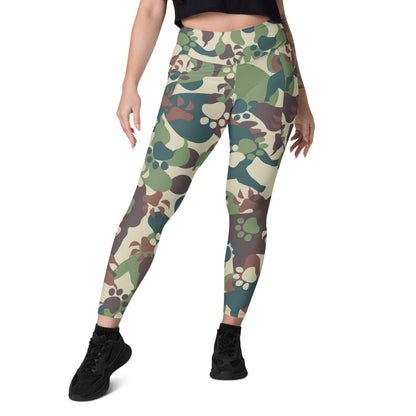 Animal Paw CAMO Leggings with pockets - Womens With Pockets