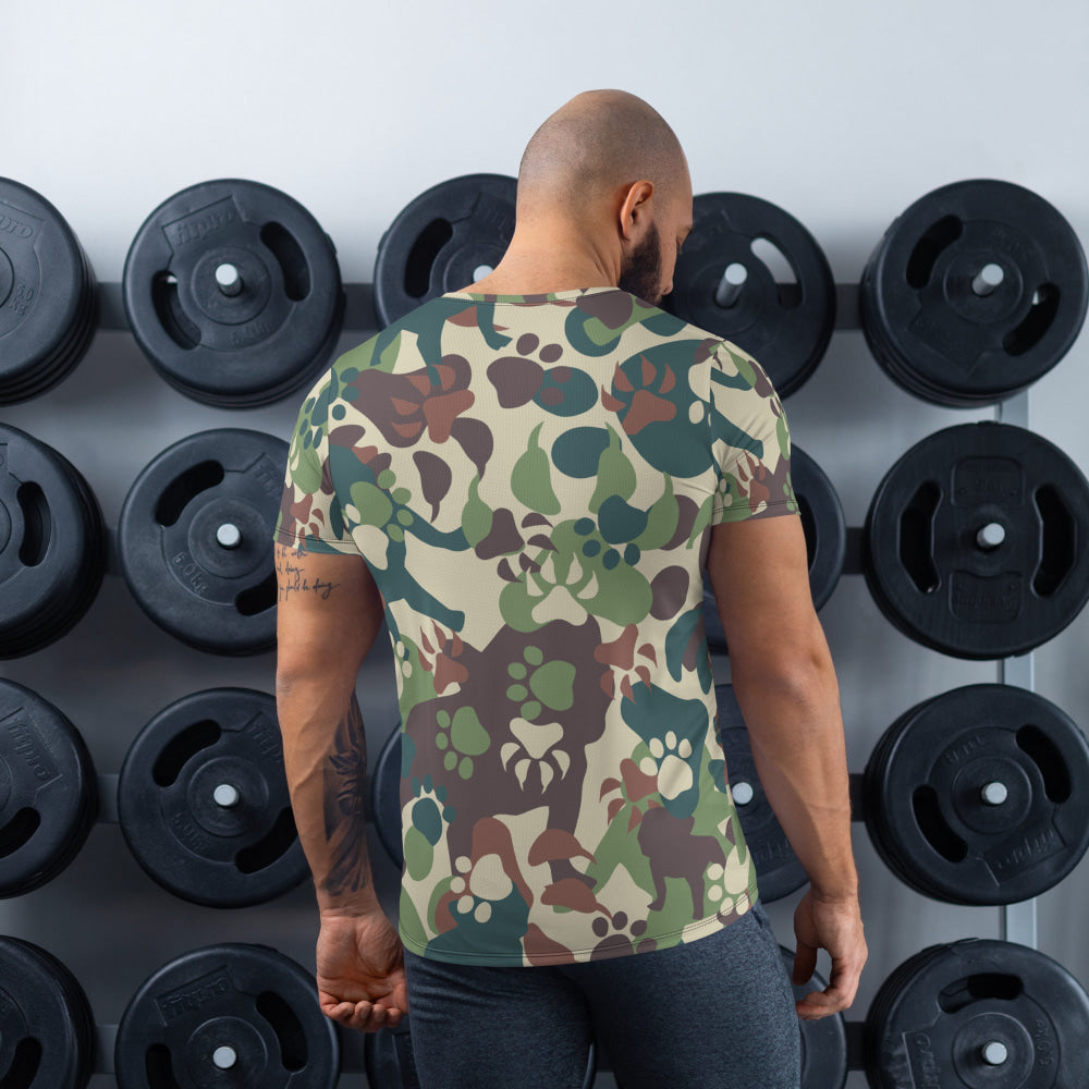 Animal Paw CAMO Men’s Athletic T-shirt - Mens T-Shirt