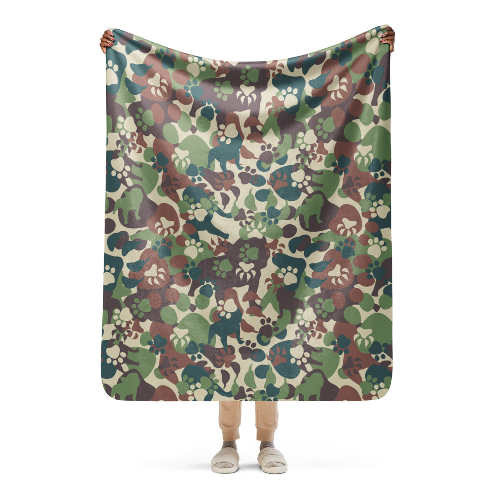 Animal Paw CAMO Sherpa blanket - 50″×60″ - Blanket