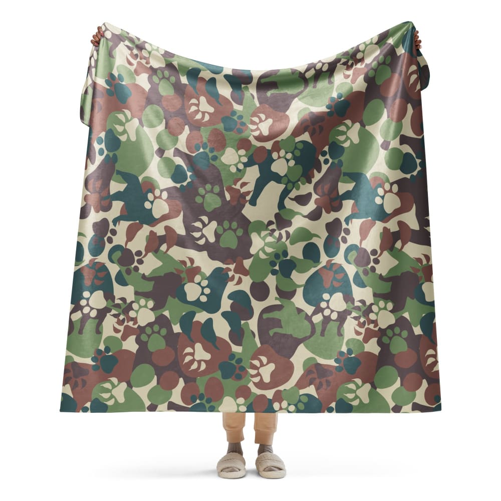 Animal Paw CAMO Sherpa blanket - 60″×80″