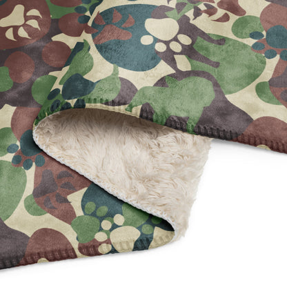 Animal Paw CAMO Sherpa blanket - Blanket