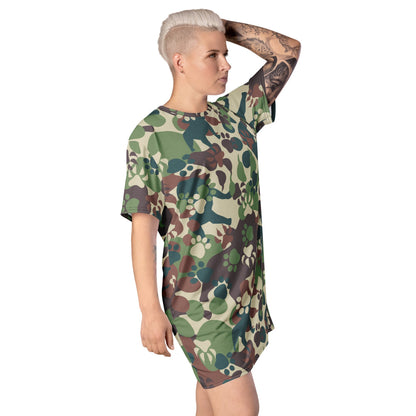 Animal Paw CAMO T-shirt dress - Womens T-Shirt Dress