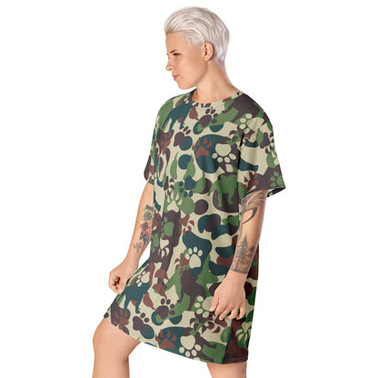 Animal Paw CAMO T-shirt dress - Womens T-Shirt Dress