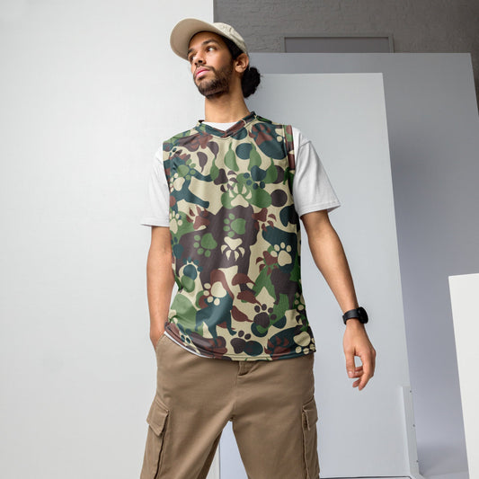 Animal Paw CAMO unisex basketball jersey - 2XS - Unisex Basketball Jersey