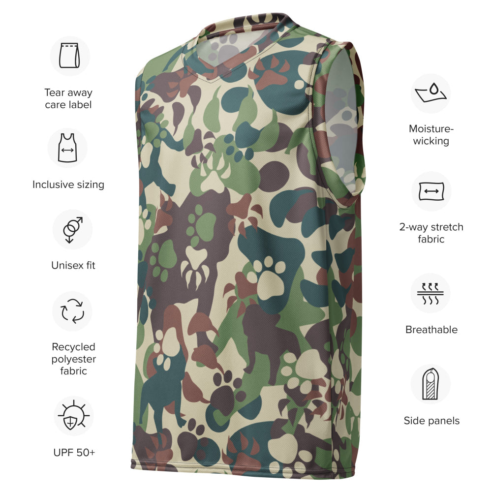 Animal Paw CAMO unisex basketball jersey - Unisex Basketball Jersey