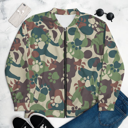 Animal Paw CAMO Unisex Bomber Jacket - XS