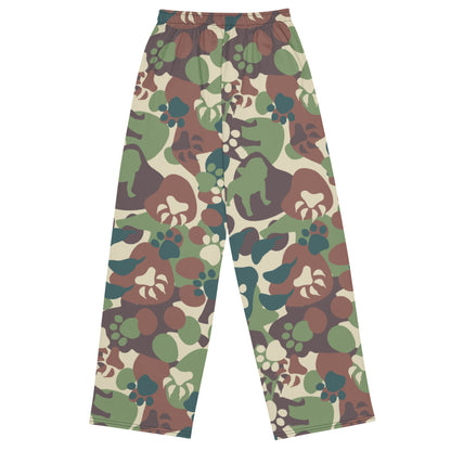 Animal Paw CAMO unisex wide-leg pants - Unisex Wide-Leg Pants