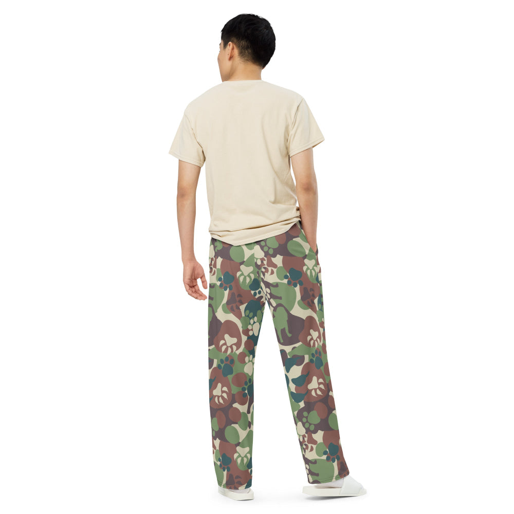 Animal Paw CAMO unisex wide-leg pants - Unisex Wide-Leg Pants