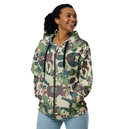 Animal Paw CAMO Unisex zip hoodie - Zip Hoodie