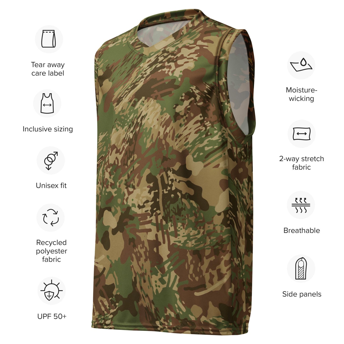 Anti poaching CAMO unisex basketball jersey Basketball Jerseys