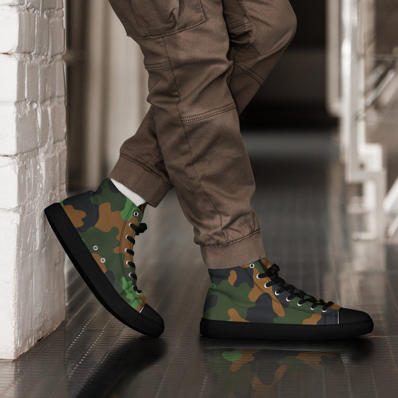 Archipelago Jungle Heritage CAMO Mens High-Top Canvas Shoes - Black / 5
